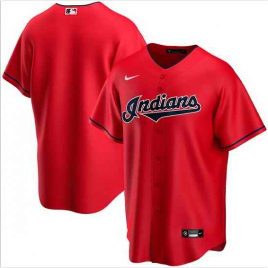 Men Cleveland Indians Nike Red Blank Jersey